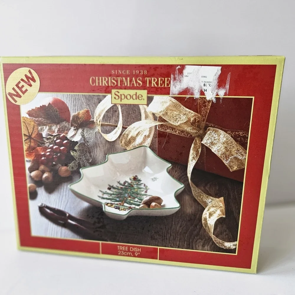 Spode Christmas Tree Dish - NEW - 9in  Model XT8261-XP With Box Candy Serving
